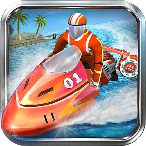 激流竞速3Dv1.3 真实的3D摩托艇竞速游戏